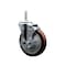 Service Caster 5 Inch Maroon Polyurethane Wheel Swivel 58 Inch Threaded Stem Caster with Brake SCC SCC-TS20S514-PPUB-MRN-TLB-58212 - alternate 1
